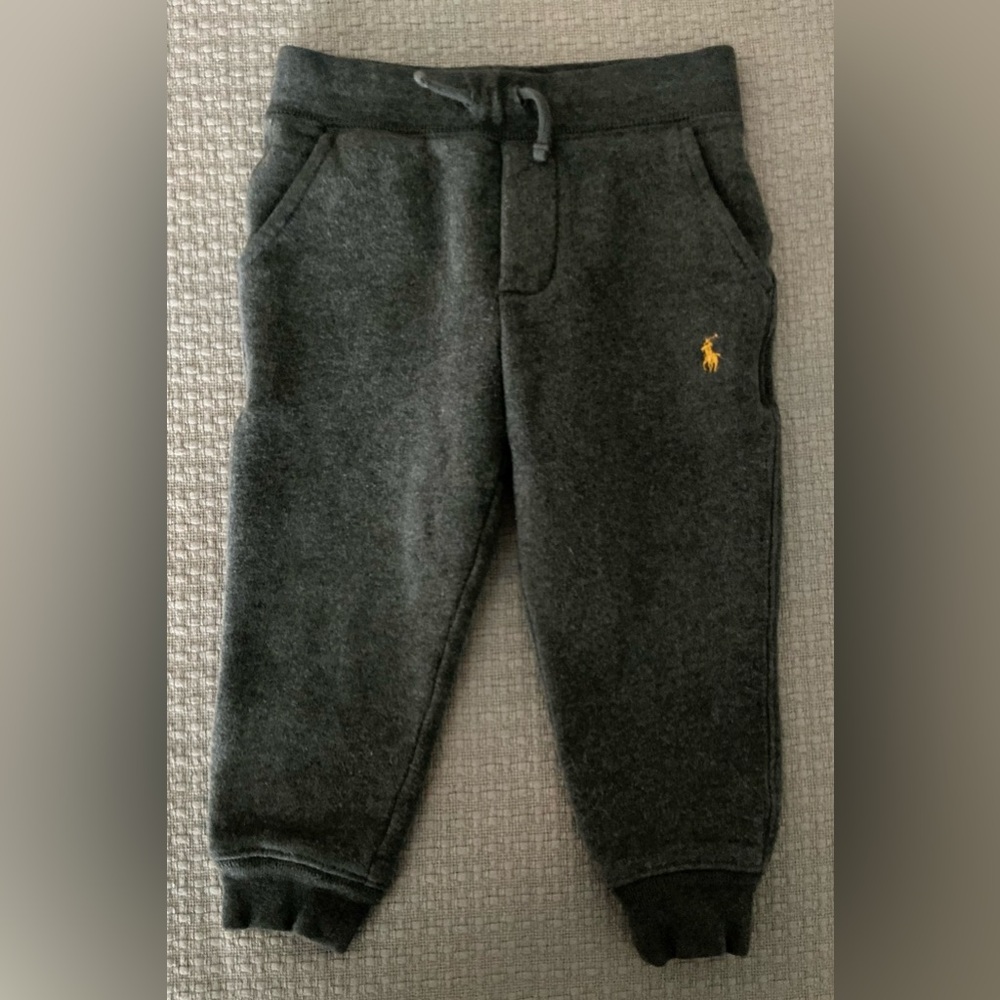 Polo Ralph Lauren Boys Set, Heather Gray Sweatpants and Jacket, Sz 3/3T